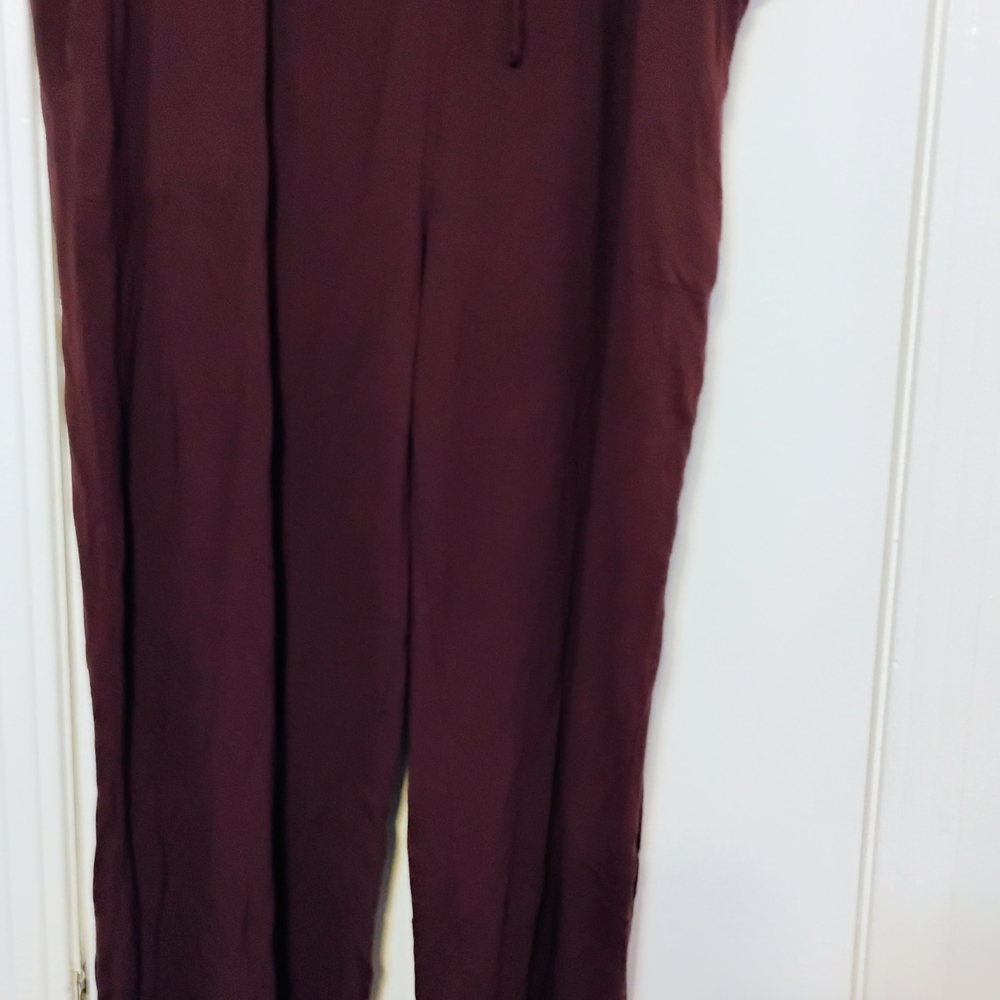 Terra & Sky Straight Leg Pants in Deep Burgundy